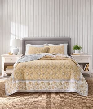 Charter Club Valencia Jacobean REV Full/Queen Quilt & Shams Set/Free Shipping!